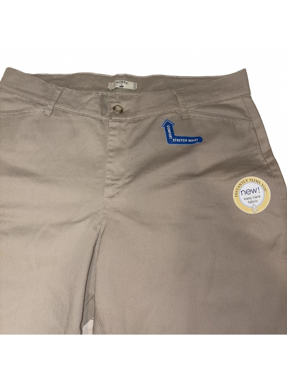 Riders by Lee NEW Comfort Stretch Waist Easy Care Beige Pants Mens Size W40xL34